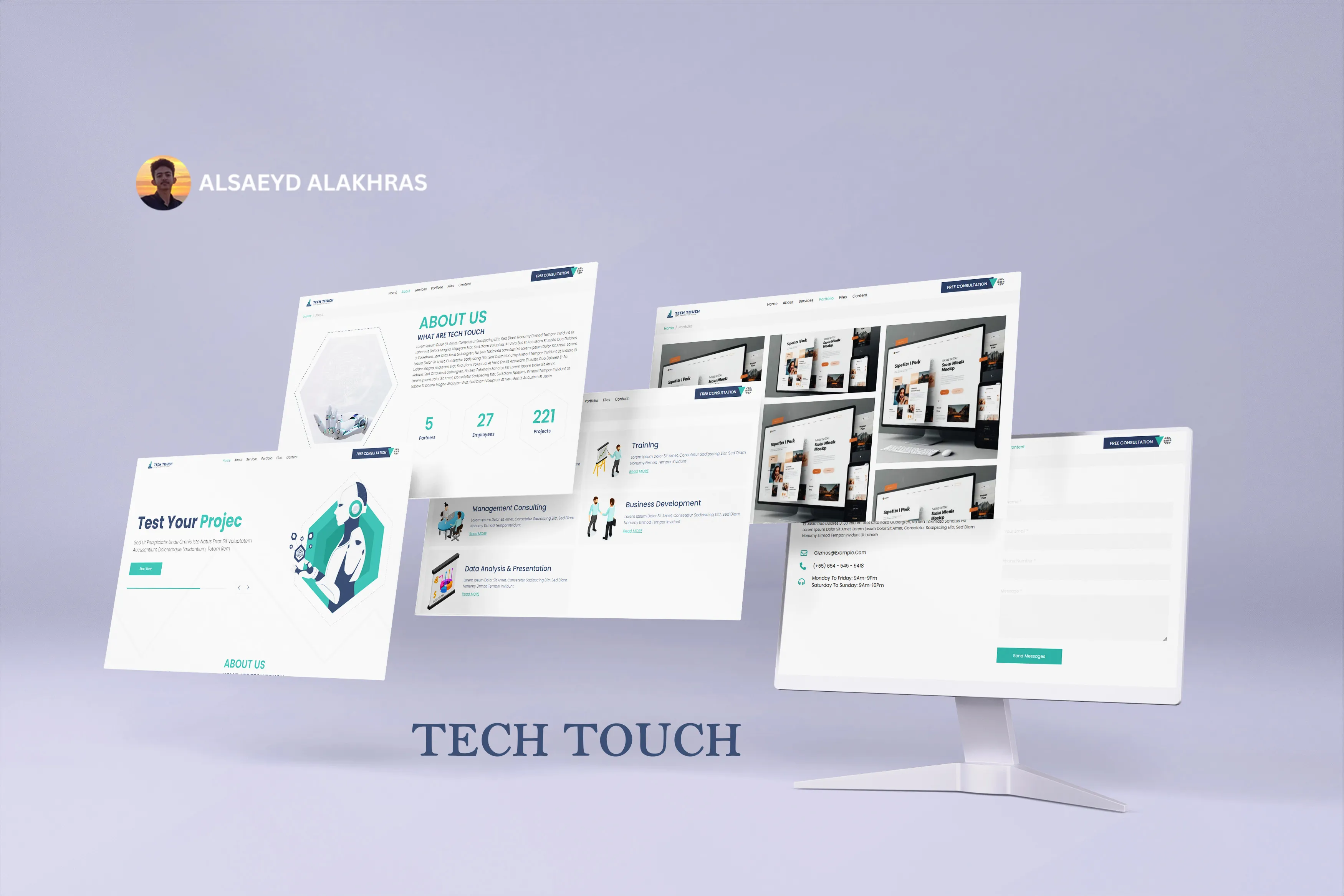 Touch telecom company website homepage