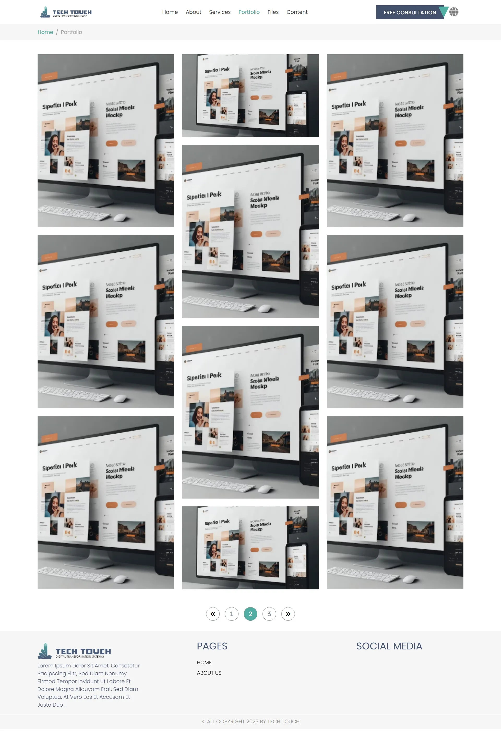 Touch telecom portfolio page
